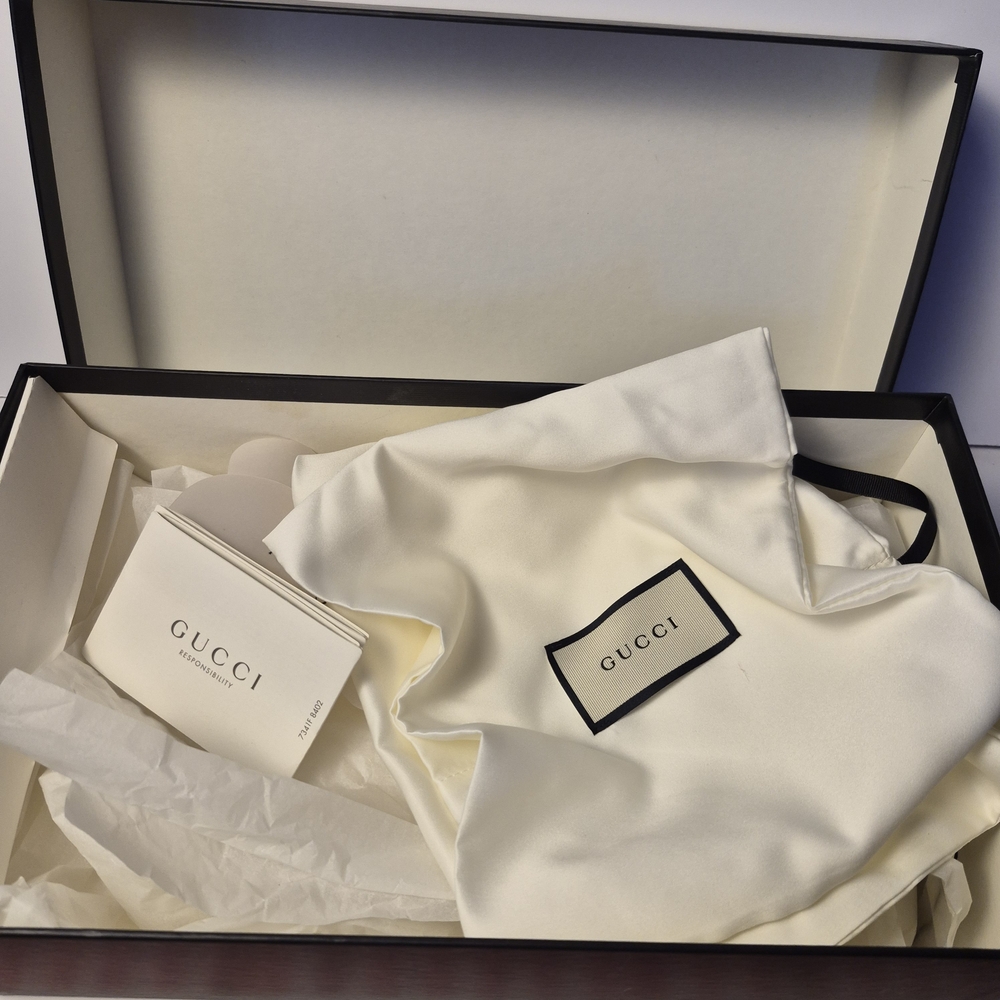 GUCCI - Authentic Preloved Gucci Mens ACE Stripe Black Sneakers US 8.5 - Picture 10 of 11